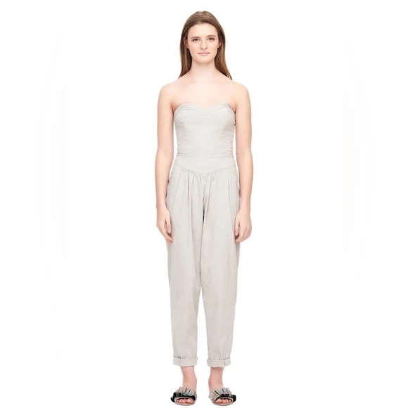 Rebeca Taylor La Vie Crisp Stripe Jumpsuit - Picture 3 of 15